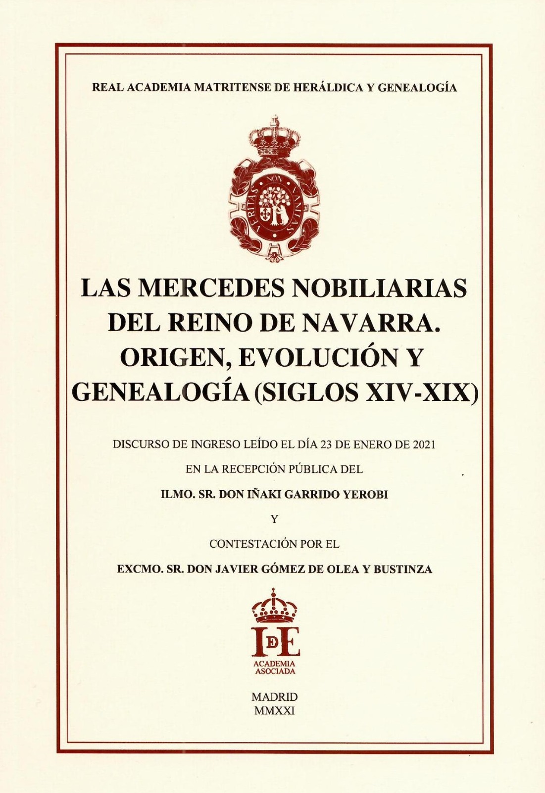 Portada de Las mercedes nobiliarias del Reino de Navarra