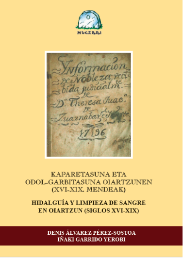 Portada de Hidalguía y limpieza de sangre en Oiartzun